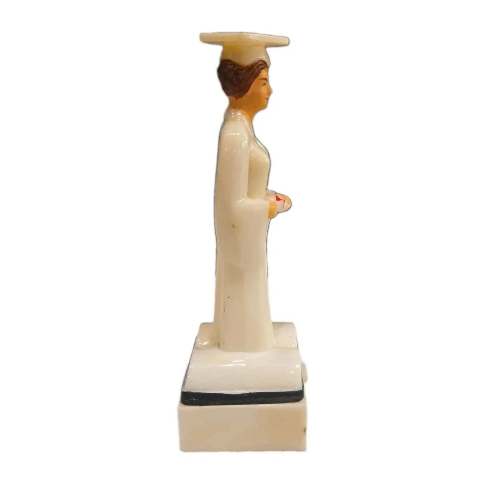 Vintage Graduation Cake Topper Lady Graduate 1950s Plastic